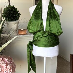 Banana Republic Green Halter Blouse